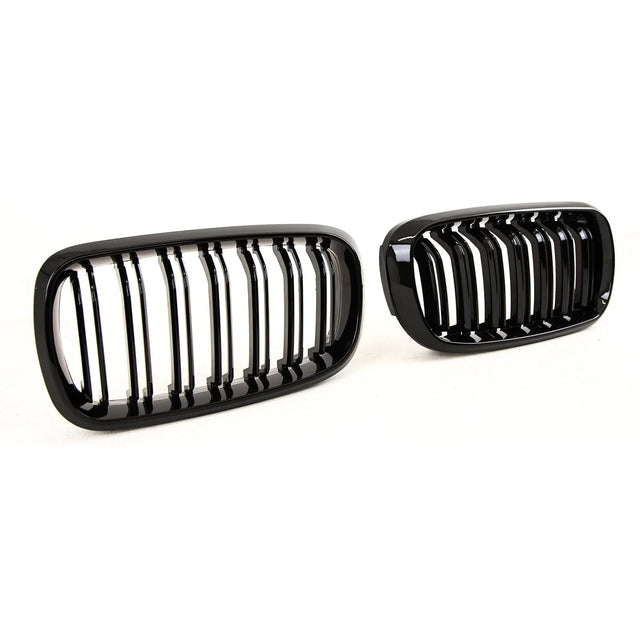 Fits BMW X5 F15 X6 F16 2013-2018 Front Kidney Grilles Twin Double Slats Gloss Black - image 3