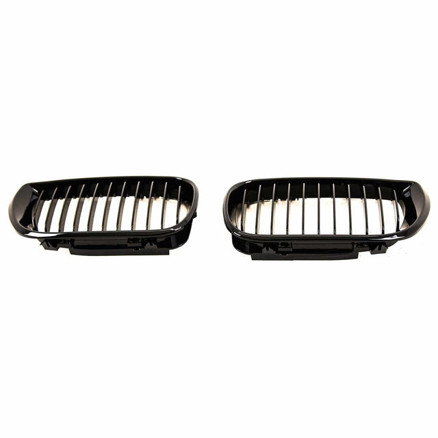 Fits BMW 3 Series E46 LCI 2002-2005 Front Kidney Grilles Single Slat Gloss Black - image 5