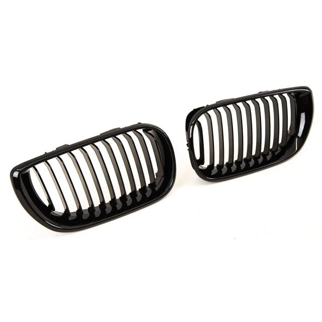 Fits BMW 3 Series E46 LCI 2002-2005 Front Kidney Grilles Single Slat Gloss Black - image 3