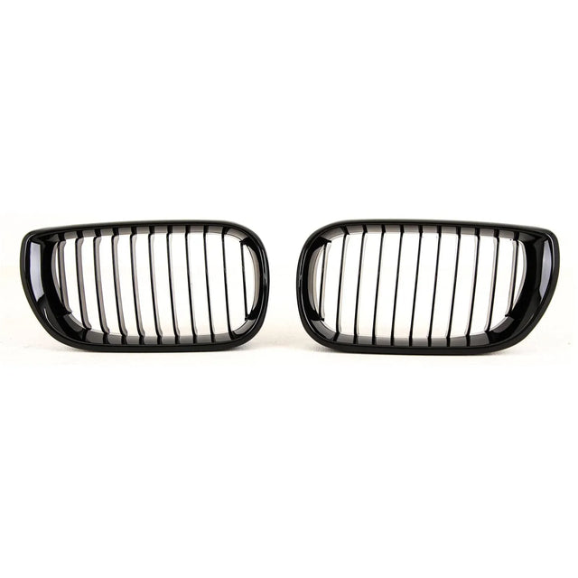 Fits BMW 3 Series E46 LCI 2002-2005 Front Kidney Grilles Single Slat Gloss Black - image 2