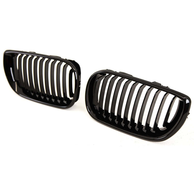 Fits BMW 3 Series E46 LCI 2002-2005 Front Kidney Grilles Single Slat Gloss Black - image 4
