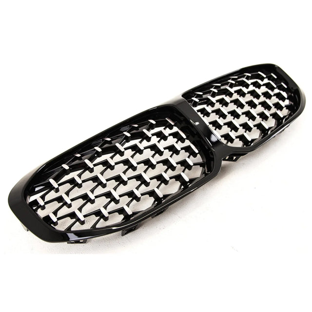 Fits BMW 1 Series F40 2019- Front Kidney Grilles Gloss Black & Chrome - image 5