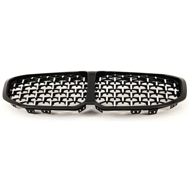 Fits BMW 1 Series F40 2019- Front Kidney Grilles Gloss Black & Chrome - image 3