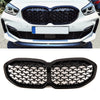 Fits BMW 1 Series F40 2019- Front Kidney Grilles Gloss Black thumbnail