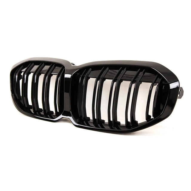 Fits BMW 1 Series F40 2019- Front Kidney Grilles Twin Double Slats Gloss Black - image 4