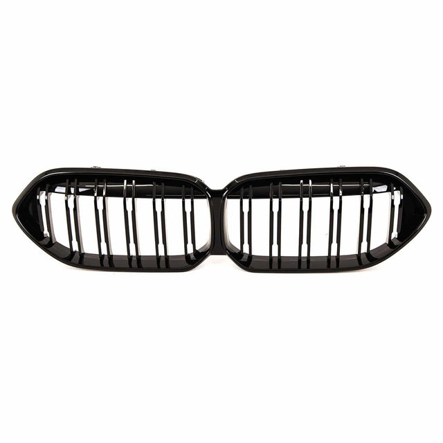 Fits BMW 2 Series F44 2019- Front Kidney Grilles Twin Slats Gloss Black - image 2