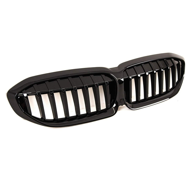 Fits BMW 3 Series G20 G21 2019-2022 Front Kidney Grilles Single Slats Gloss Black - image 4
