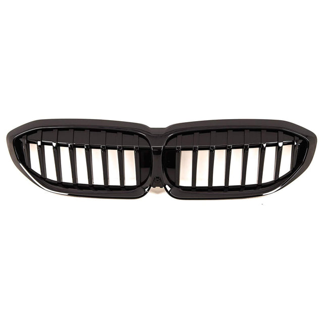 Fits BMW 3 Series G20 G21 2019-2022 Front Kidney Grilles Single Slats Gloss Black - image 2