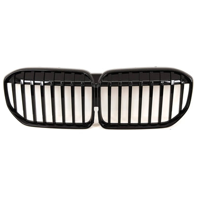 Fits BMW 7 Series G11 G12 LCI 2019- Front Kidney Grilles Single Slats M Performance Style Gloss Black - tradevehicleparts.co.uk