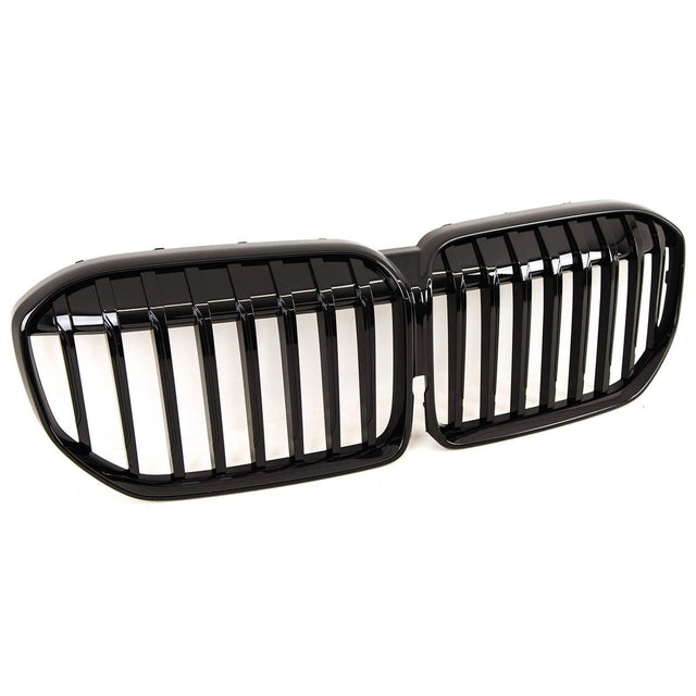 Fits BMW 7 Series G11 G12 LCI 2019- Front Kidney Grilles Single Slats Gloss Black - image 4