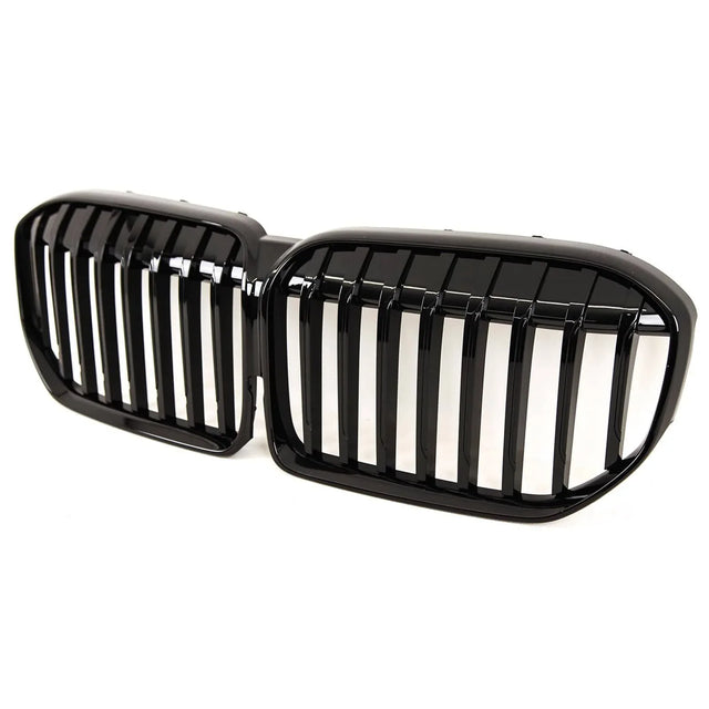 Fits BMW 7 Series G11 G12 LCI 2019- Front Kidney Grilles Single Slats Gloss Black - image 3