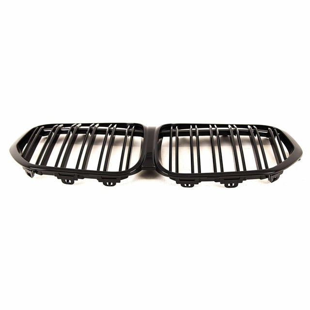 Fits BMW X1 Series F48 LCI 2019-2022 Front Kidney Grilles Twin Slats Gloss Black - image 5