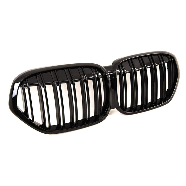Fits BMW X1 Series F48 LCI 2019-2022 Front Kidney Grilles Twin Slats Gloss Black - image 4