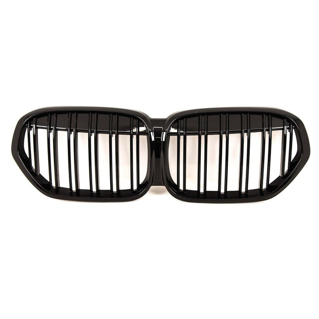 Fits BMW X1 Series F48 LCI 2019-2022 Front Kidney Grilles Twin Slats Gloss Black - image 2