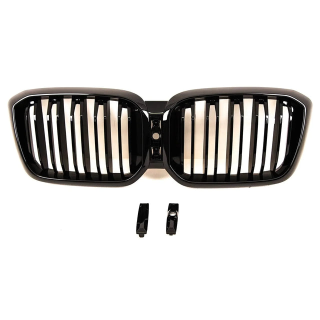 Fits BMW X3 G01 X4 G02 LCI 2021- Front Kidney Grilles Double Slats Gloss Black - image 2