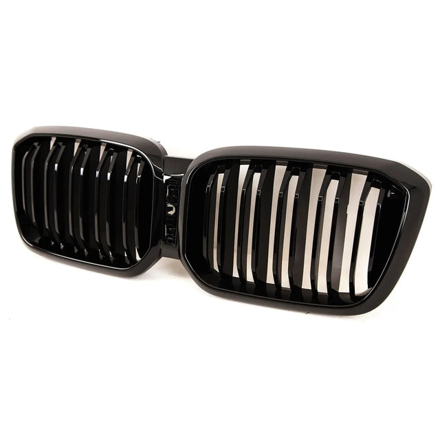 Fits BMW X3 G01 X4 G02 LCI 2021- Front Kidney Grilles Double Slats Gloss Black - image 3