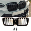 Fits BMW X3 G01 X4 G02 LCI 2021- Front Kidney Grilles Double Slats Gloss Black thumbnail