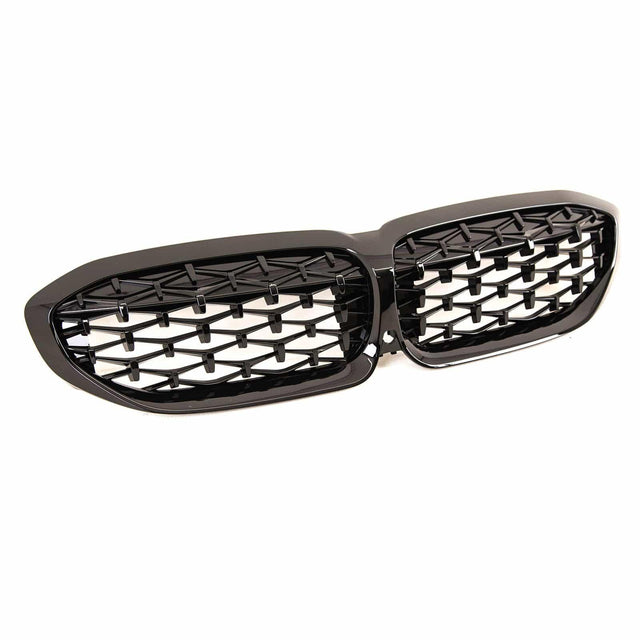 Fits BMW 3 Series G20 G21 2019-2022 Front Kidney Grilles Gloss Black - image 4