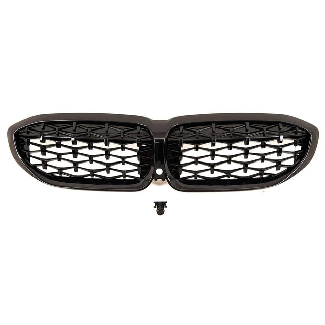 Fits BMW 3 Series G20 G21 2019-2022 Front Kidney Grilles Gloss Black - image 2