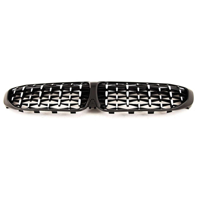 Fits BMW 3 Series G20 G21 2019-2022 Front Kidney Grilles Diamond Style Gloss Black & Silver - image 5