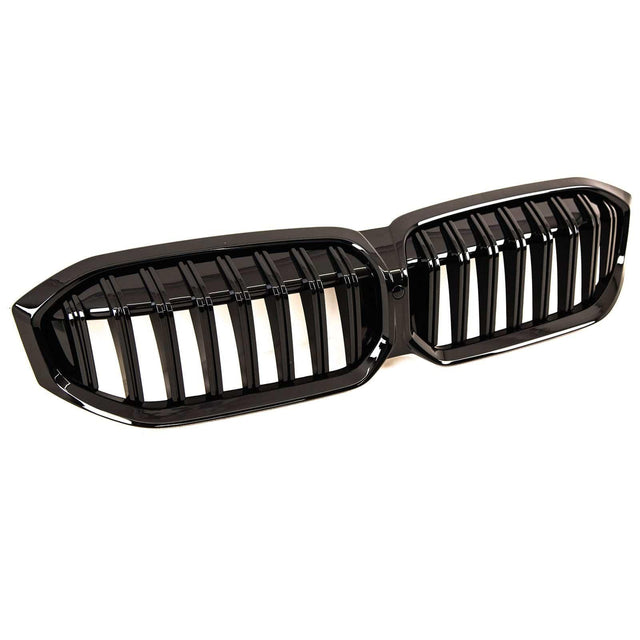 Fits BMW 3 Series G20 G21 LCI 2022- Front Kidney Grilles Single Slats Gloss Black - image 4