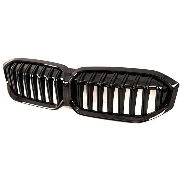 Fits BMW 3 Series G20 G21 LCI 2022- Front Kidney Grilles Single Slats Gloss Black - image 3