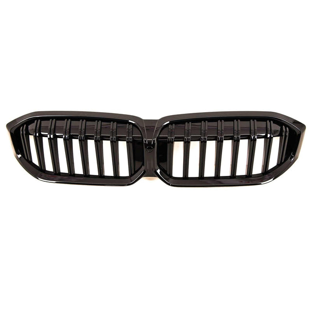 Fits BMW 3 Series G20 G21 LCI 2022- Front Kidney Grilles Single Slats Gloss Black - image 2
