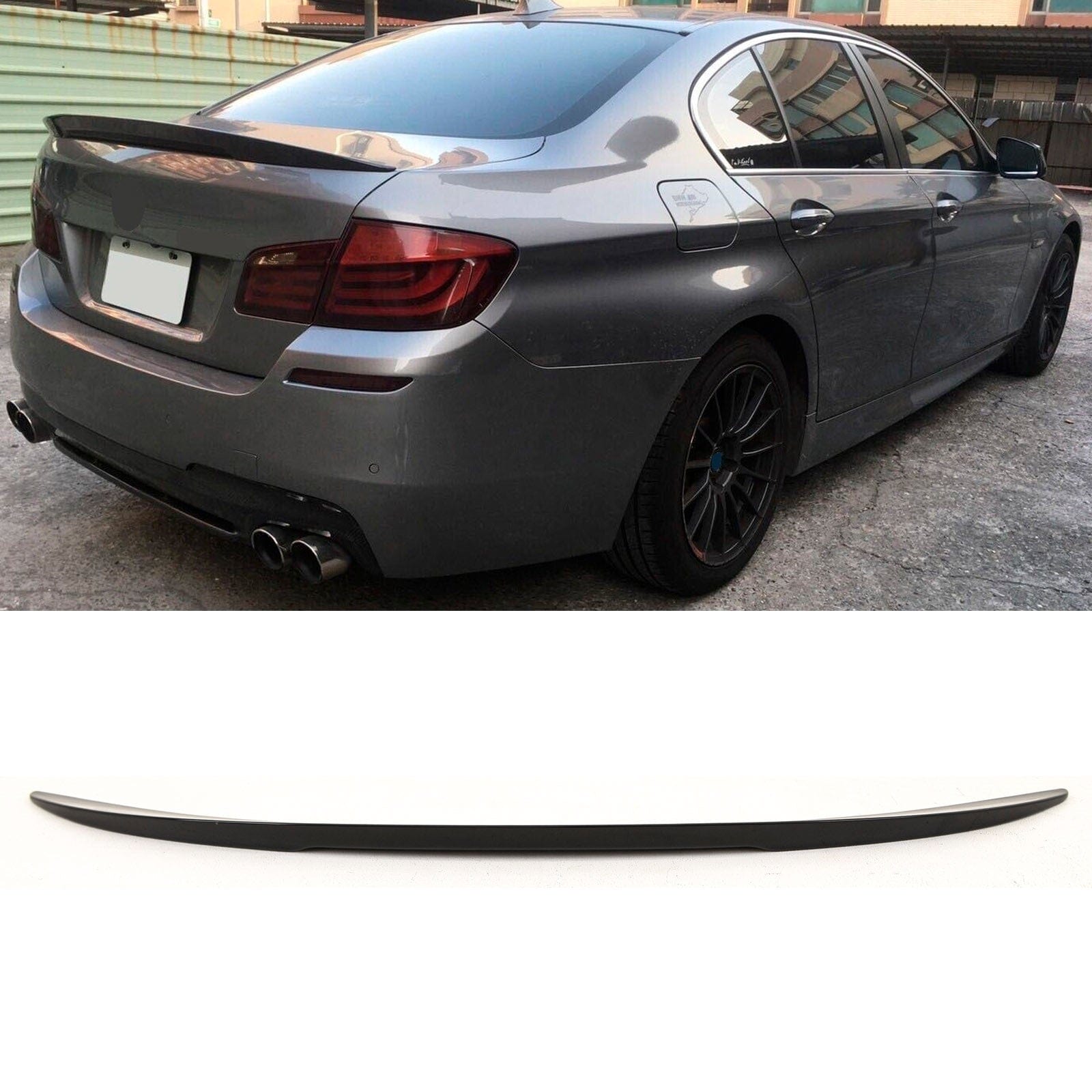 BM5511 Fits BMW 5 Series F10 Rear Trunk Boot Lip Spoiler High Kick Performance Style Gloss Black