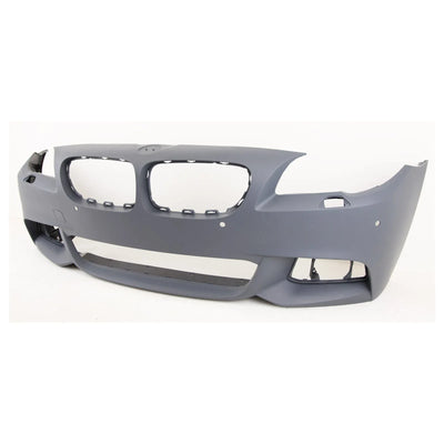 Fits BMW 5 Series F10 F11 M-Sport 2013-2017 Front Bumper Primed With PDC & Washer Holes - tradevehicleparts.co.uk
