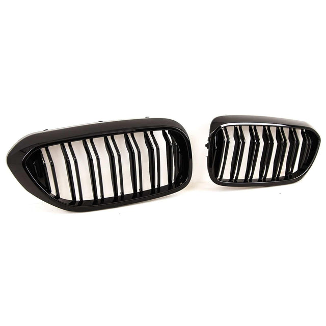 Fits BMW 5 Series G30 G31 Kidney Grilles Twin Double Slats Gloss Black - image 5