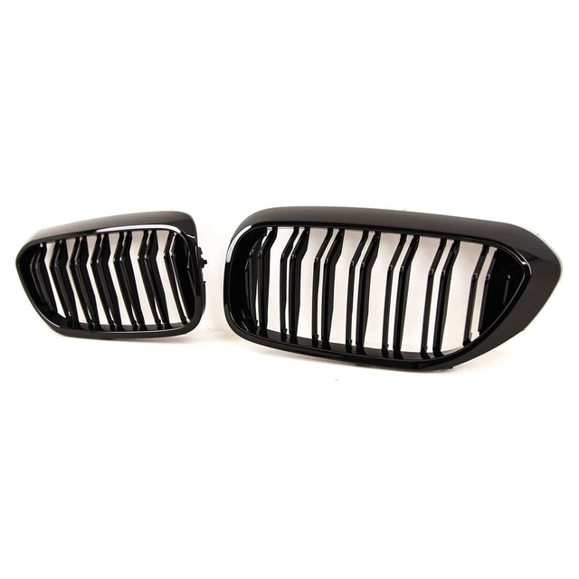 Fits BMW 5 Series G30 G31 Kidney Grilles Twin Double Slats Gloss Black - image 4