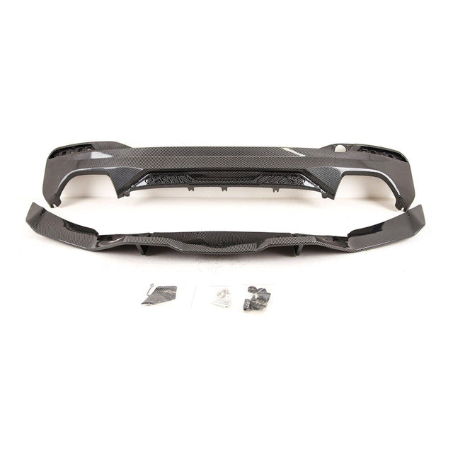 Fits BMW 5 Series G30 G31 2017-2023 Rear Bumper Diffuser Spoiler Carbon Look - image 2