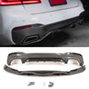 Fits BMW 5 Series G30 G31 2017-2023 Rear Bumper Diffuser Spoiler Carbon Look thumbnail