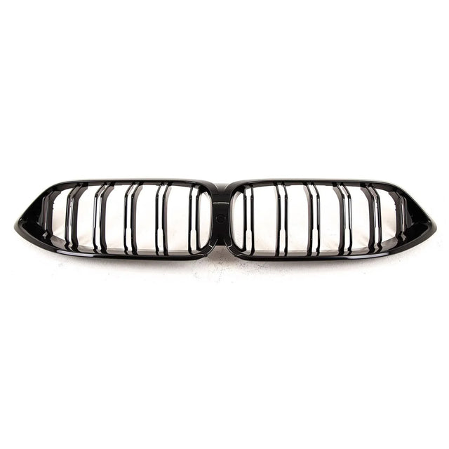 Fits BMW 8 Series G14 G15 G16 Pre-LCI 2019-2022 Front Kidney Grilles Twin Double Slats Gloss Black - image 2