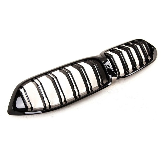 Fits BMW 8 Series G14 G15 G16 Pre-LCI 2019-2022 Front Kidney Grilles Twin Double Slats Gloss Black - image 3