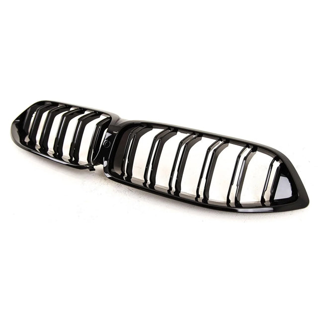 Fits BMW 8 Series G14 G15 G16 Pre-LCI 2019-2022 Front Kidney Grilles Twin Double Slats Gloss Black - image 4