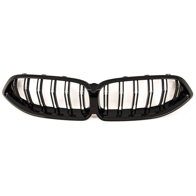 Fits BMW 8 Series G14 G15 G16 Pre-LCI 2019-2022 Front Kidney Grilles Twin Double Slats Gloss Black - image 5