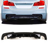 For BMW 5 Series F10 F11 Rear Bumper Diffuser Splitter Dual Exhaust Gloss Black thumbnail