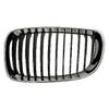 Fits BMW 1 E81 E82 E87 E88 2007-2011 Front Kidney Grille Passenger Side Chrome Frame 12 Slats Black thumbnail
