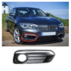 Fits BMW 1 Srs F20 2015- Front Bumper Fog Grille Black W/ Fog Lamp Hole & Chrome Moulding Closed Type Driver Side thumbnail