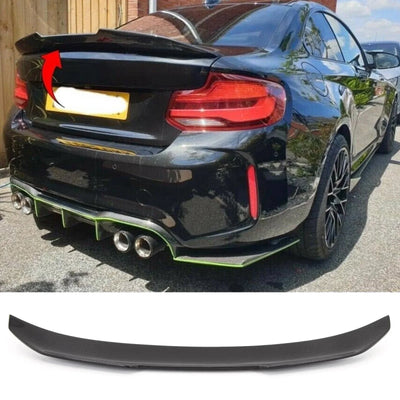 Fits BMW 2 Series F22 M2 F87 Real Carbon Fibre Trunk Boot Lip Spoiler PSM Style - tradevehicleparts.co.uk