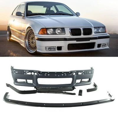 Fits BMW 3 E36 Front Bumper Kit Grille M3 Style 2Dr 4Dr Saloon Coupe Cabrio Compact - tradevehicleparts.co.uk