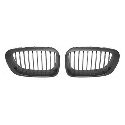 Fits BMW 3 E46 2 Door 1998-2003 Front Kidney Grille Black Pair Not M3