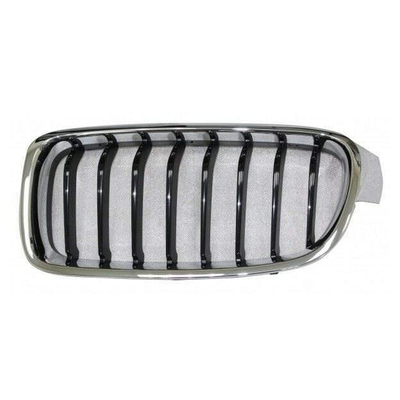 Fits BMW 3 F30 Saloon 2012- Kidney Grille Black & Chrome Sport 8 Slats Passenger Side