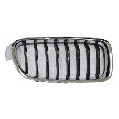 Fits BMW 3 F31 Estate 2012- Kidney Grille Black & Chrome Sport 8 Slats Driver Side