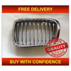Fits BMW 3 Series E46 1998-2001 Front Bumper Grille Chrome/Black 4 Door Passenger Side thumbnail