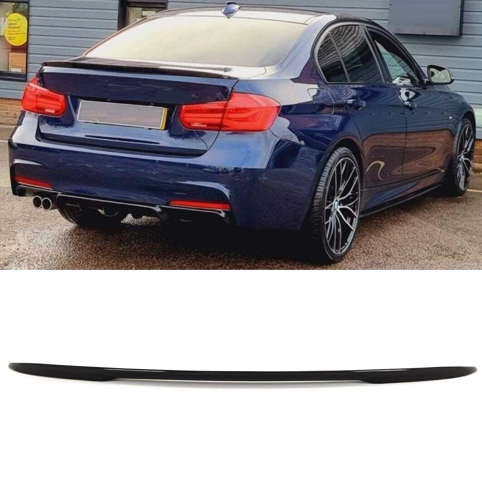 BMW 3 Series F30 F80 M3 M Performance Style Rear Trunk Boot Spoiler Carbon Look
