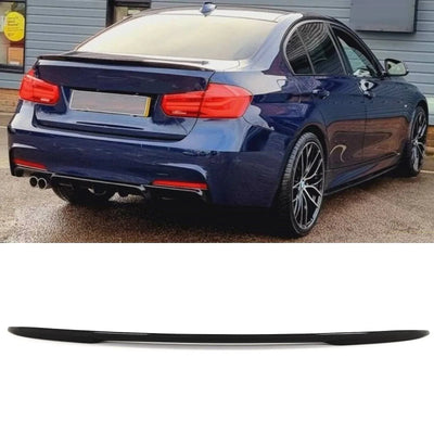 Fits BMW 3 Series F30 F80 M3 M Performance Style Rear Trunk Boot Spoiler Carbon Look - tradevehicleparts.co.uk