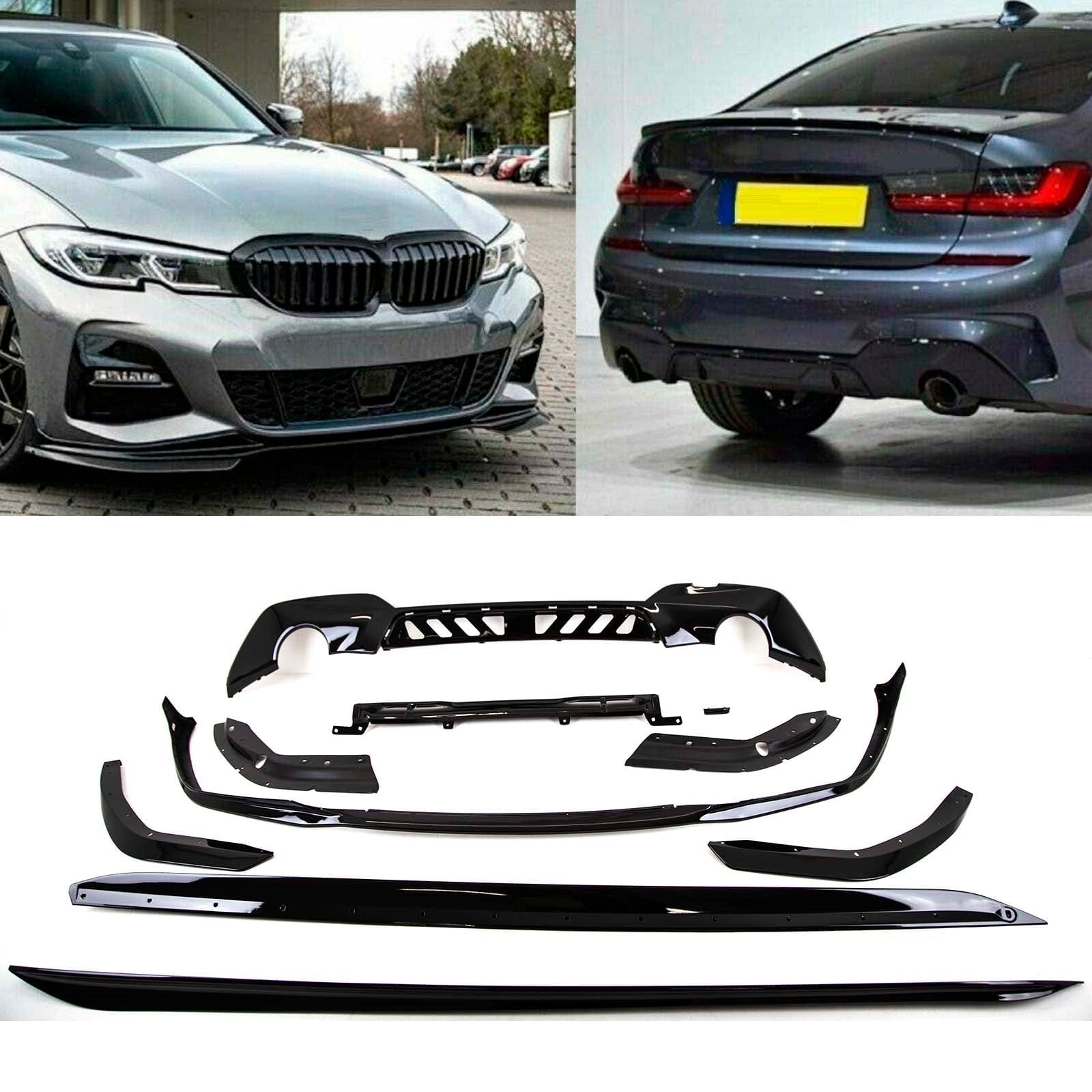 BMW 3 Series G20 2019-2022 M Performance Style Aero Body Kit Front Lip Splitter Rear Diffuser Side Skirts Boot Spoiler