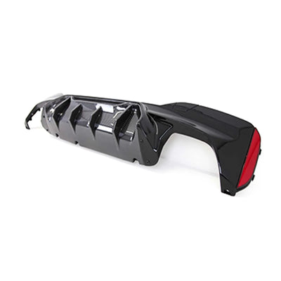Fits BMW 5 Series G30 G31 M5 Competition Style Rear Bumper Diffuser 3D Carbon Look - tradevehicleparts.co.uk